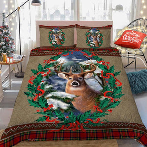 Copy of Custom Bull Dog Quilt Bedding Set UK Flower Patter Christmas Deer Quilt Bedding Set Bedroom Set Bedlinen 3D ,Bedding Christmas Gift,Bedding Set Christmas