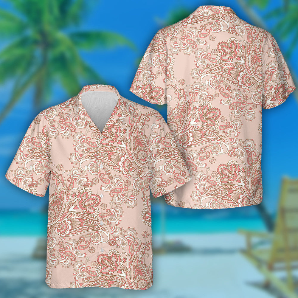 Duilleoga Bláth Iontach Paisley Cúlra Vintage Pink