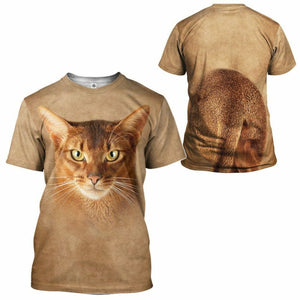 3D Abyssinian Cat Tshirt Hoodie Apparel