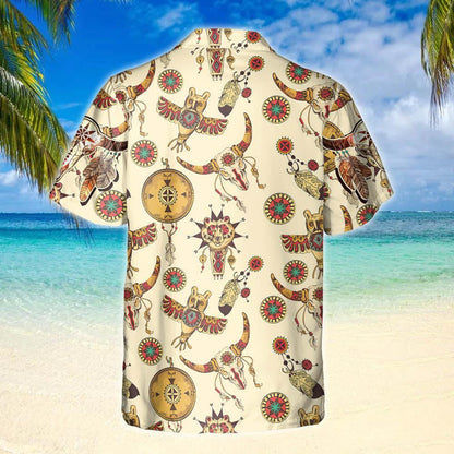 Dath Cruithneachta Meiriceánach Dúchasach Indiach Príomhfheidhmeannach Skull Léine haváí, Bronntanas Léine Haváís, Bronntanas Nollag