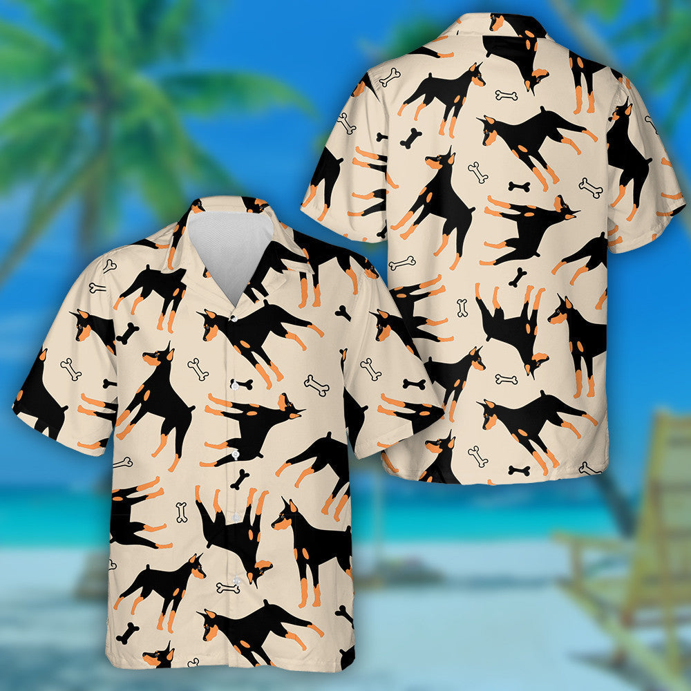 Madra Cartún Greannmhar Agus Cnámha I gCúlra Chartúin Léine Haváís, Bronntanas Léine Haváíais, Bronntanas Nollag