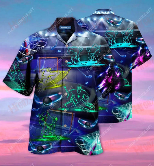 Haca Oighir Neon Art Unisex Léine Haváís Caitheamh aimsire Muinchille Gearr Léinte Crazy Léinte haváíais do Mhná, Bronntanas Léine Haváís, Bronntanas Nollag