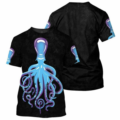 Octopus Scuba Diving - 3D All Over Printed Shirt Tshirt Hoodie Apparel