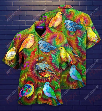 Groovy Birdy Short Hawaiian Shirt Vacation Hawaiian T Shirts Hawaiian Crazy Shirts Hawaiian Shirts For Women, Hawaiian Shirt Gift, Christmas Gift