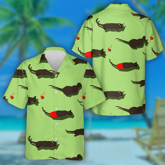 Cat Dubh Oriental Ar Chúlra Glas Léine Haváí, Haváise Don Bronntanas