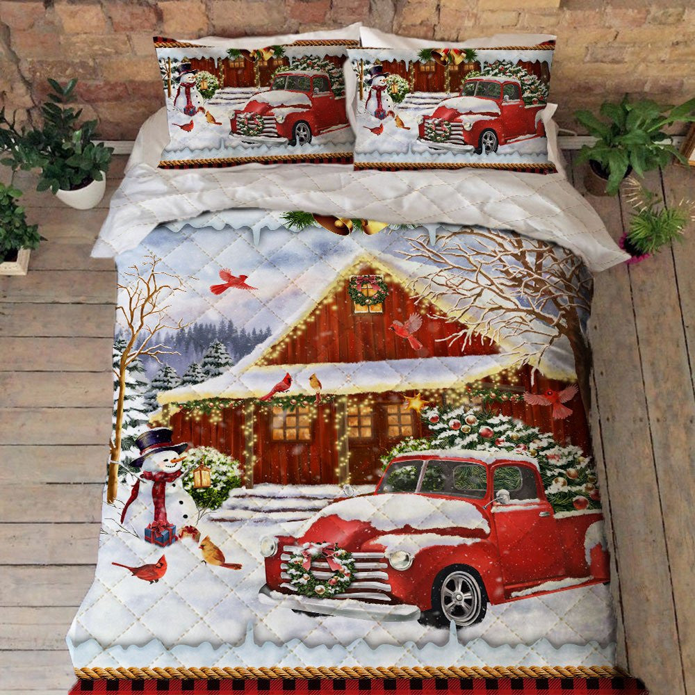 Christmas Quilt Bedding Set Warm Christmas Red Truck Bedroom Set Bedlinen 3D,Bedding Christmas Gift,Bedding Set Christmas