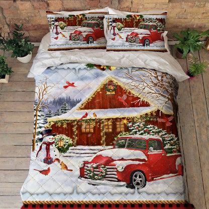 Christmas Quilt Bedding Set Warm Christmas Red Truck Bedroom Set Bedlinen 3D,Bedding Christmas Gift,Bedding Set Christmas