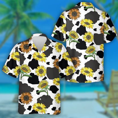 Lámh Tarraing Bó Dubh Agus Bán Le Lus na Gréine Léine Haváís, Bronntanas Léine Haváís, Bronntanas Nollag