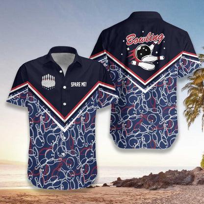 Ideal Spare Me Bowling Design Hawaiian Shirt, Hawaiian For Gift