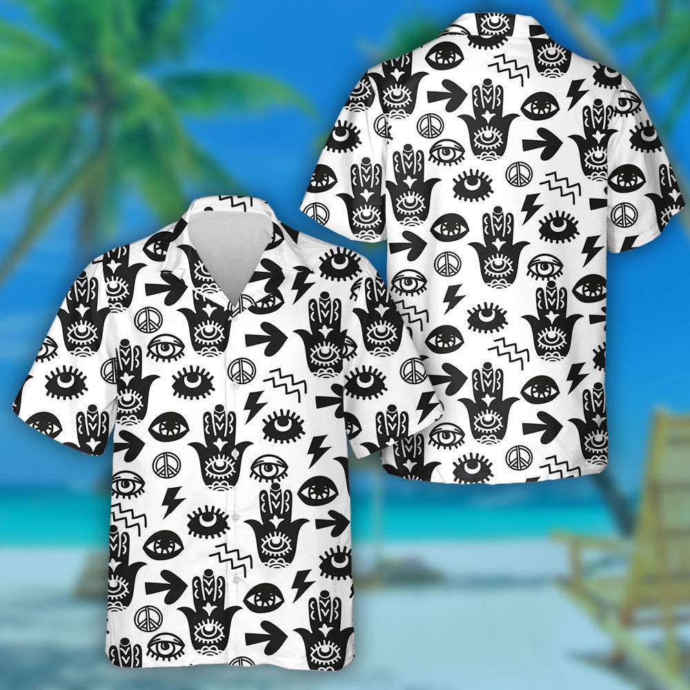 Patchwork Fhéile i gCúlra Dathúil Indiach Dearadh Hippie Léine Haváí, Bronntanas Léine Haváís, Bronntanas Nollag