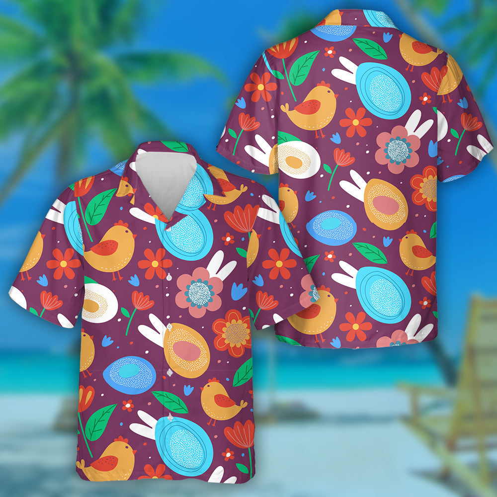 Uibheacha Sicíní Bláthanna Agus Cluasa Coinín Do Léine Haváís Cásca, Bronntanas Léine Haváís, Bronntanas Nollag