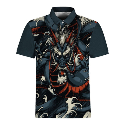 Mystical Dragon Theme Pretty Ornamental Hawaiian Shirt,Hawaiian Shirt Gift, Christmas Gift