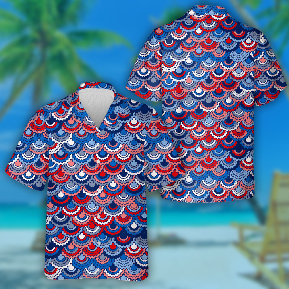 Ribíní Bhratach Mheiriceá Fhéile Scálaí Bunting Maisiú Léine Haváís, Bronntanas Léine Haváís, Bronntanas Nollag