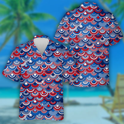 Ribíní Bhratach Mheiriceá Fhéile Scálaí Bunting Maisiú Léine Haváís, Bronntanas Léine Haváís, Bronntanas Nollag