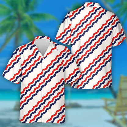 Léaráid Stripes As Réaltaí Cúlra Do Saoire Ceiliúrtha Léine Haváíais Mheiriceá, Bronntanas Léine Haváís, Bronntanas Nollag