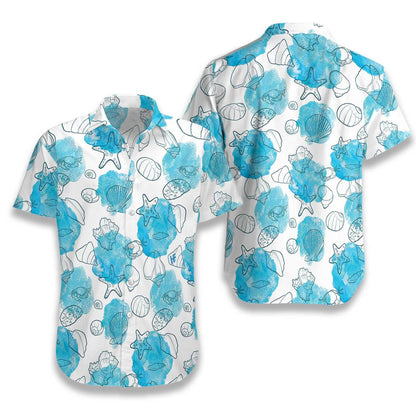 Star Fish And Seashells Design Hawaiian Shirt, Hawaiian Shirt Gift, Christmas Gift