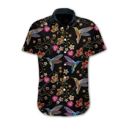 Find Hummingbird Embroidery Hawaiian Shirt 3D_ Hawaiian Shirt Gift, Christmas Gift