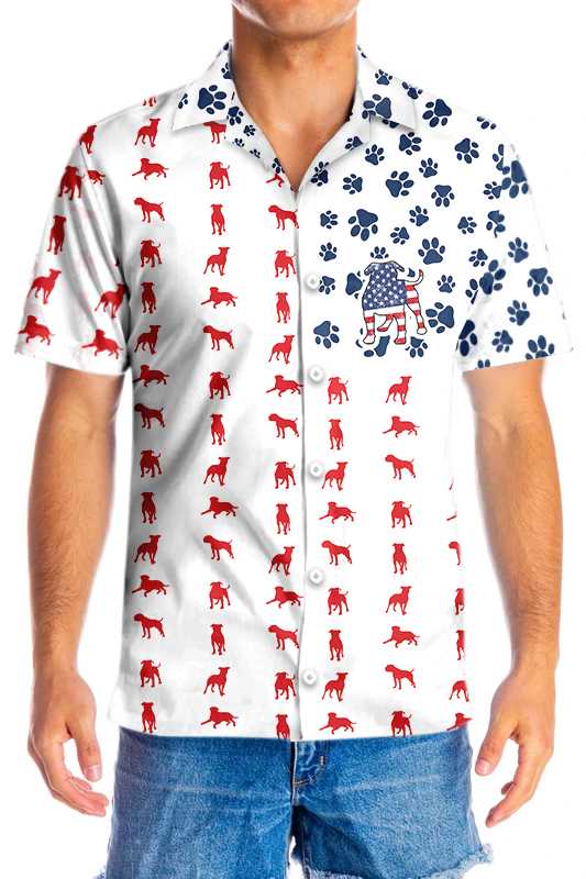 Bulldogs American Flag Hawaiian Shirt ,Hawaiian Shirt Gift, Christmas Gift