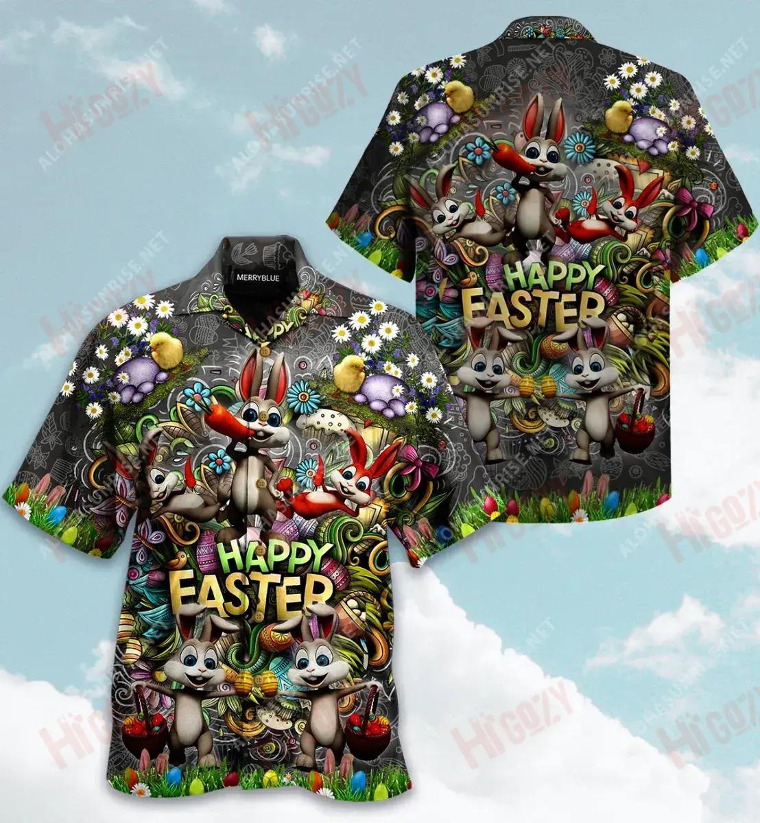 Happy Easter April 04 2021 Unisex Short Sleeve Shirt Hobbies Hawaiian T Shirts Hawaiian Crazy Shirts Funny Hawaiian Shirts, Hawaiian Shirt Gift, Christmas Gift