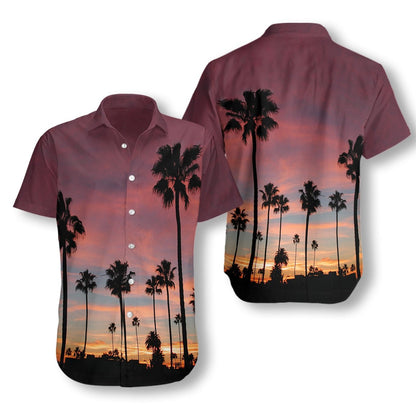 Sunset Venice Beach Theme Summer Vibes Design Hawaiian Shirt, Hawaiian Shirt Gift, Christmas Gift