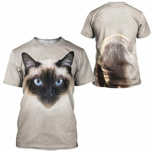 3D Siamese Cat Tshirt Hoodie Apparel