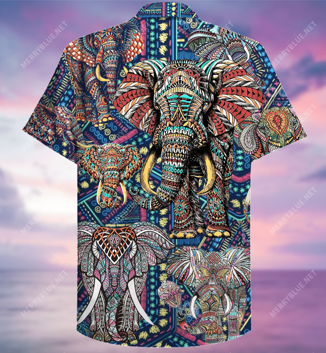 Elephant mandala Hawaiian Aloha Shirts_Hawaiian Shirt Gift, Christmas Gift