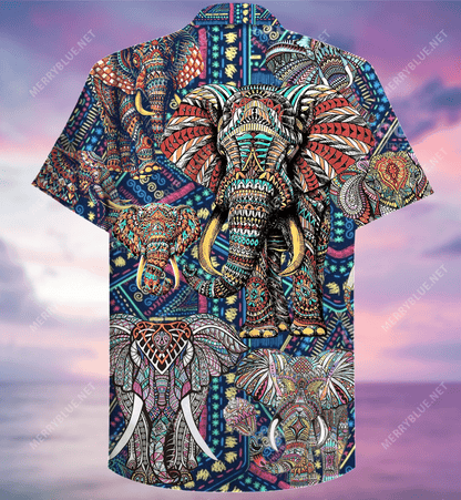 Elephant mandala Hawaiian Aloha Shirts_Hawaiian Shirt Gift, Christmas Gift
