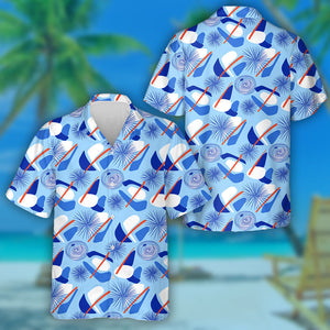 Christmas Pattern With Decorated Geometric Elements Hawaiian Shirt, Hawaiian Shirt Gift, Christmas Gift.