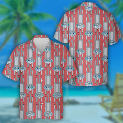 Wolfs Or Foxes Wildlife And Ethno Ornaments Hawaiian Shirt,Hawaiian Shirt Gift, Christmas Gift