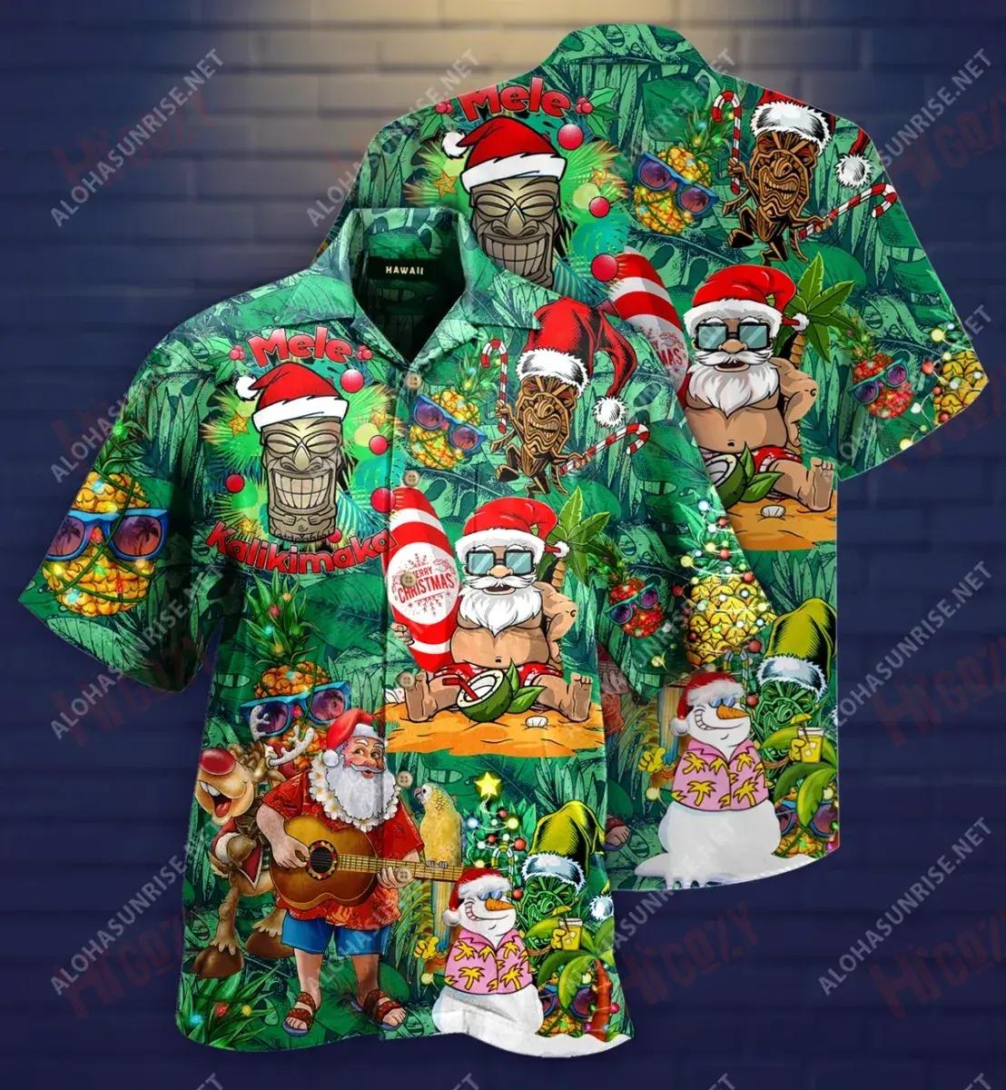 Merry Christmas From Short Sleeve Shirt Ocean Hawaiian T Shirts Vintage Hawaiian Shirts Hawaiian Shirts For Women, Hawaiian Shirt Gift, Christmas Gift