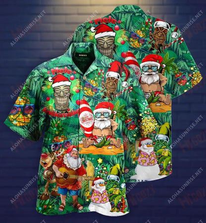 Merry Christmas From Short Sleeve Shirt Ocean Hawaiian T Shirts Vintage Hawaiian Shirts Hawaiian Shirts For Women, Hawaiian Shirt Gift, Christmas Gift