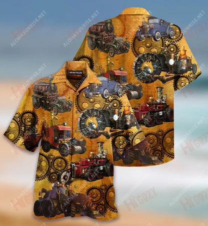 Ár Steampunk World Unisex Léine Muinchille Gearr Aigéan Léinte Haváís T Léinte Haváís Saincheaptha Patrún Léine Haváís, Bronntanais Léine Haváís, Bronntanas Nollag