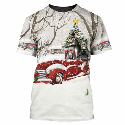 Donkey Christmas - 3D All Over Printed Shirt Tshirt Hoodie Apparel