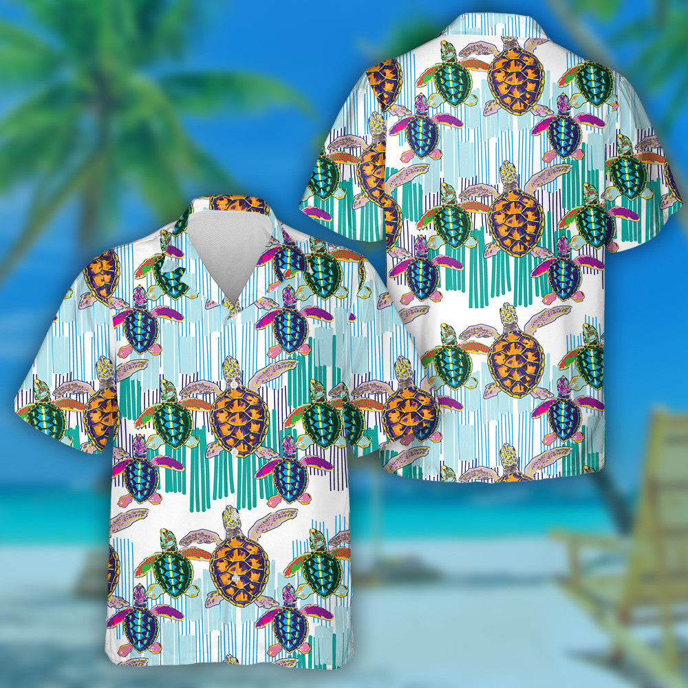 Turtar Treibhe Lámhtharraingthe ag Snámh Chuig an Uisce Léine Haváí, Bronntanas Léine Haváíais, Bronntanas Nollag