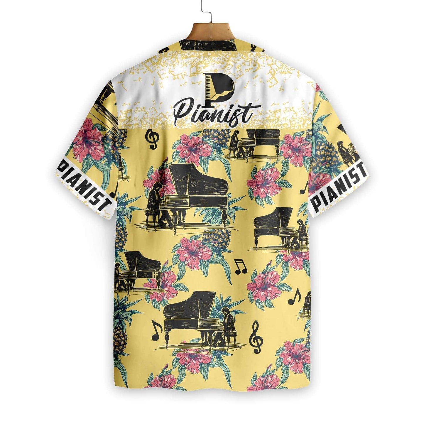 Pianódóir Pineapple Gan uaim Cúlra Buí Cúlra Buí Ainm Saincheaptha Léine Haváíais, Bronntanas Léine Haváíais, Bronntanas Nollag