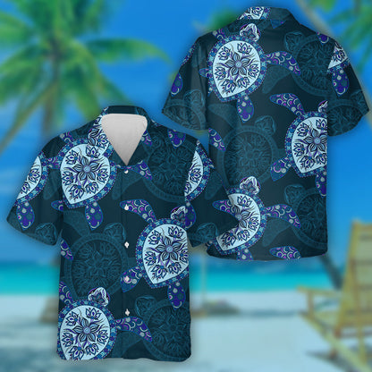 Turtar Treibhe Láimhe Tarraingthe Léine Haváís Stíl Mehendi Indiach, Bronntanas Léine Haváíais, Bronntanas Nollag