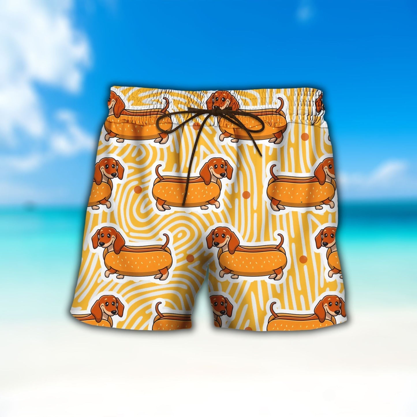 Madra Te Dachshund Léine Haváis Ornáideach Nice agus Gearr, Bronntanas Léine Haváíais, Bronntanas Nollag