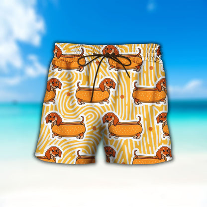 Madra Te Dachshund Léine Haváis Ornáideach Nice agus Gearr, Bronntanas Léine Haváíais, Bronntanas Nollag