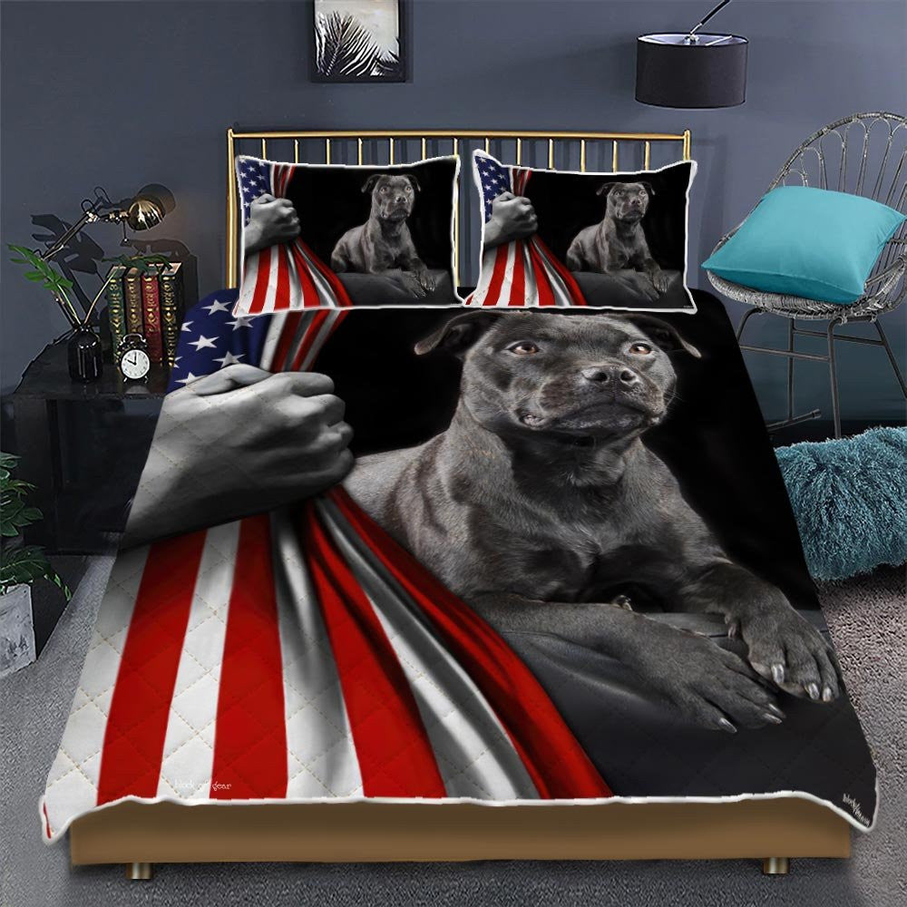 Staffordshire Bull Terrier Dog Lover Quilt Bedding Set Bedroom Set Bedlinen 3D,Bedding Christmas Gift,Bedding Set Christmas
