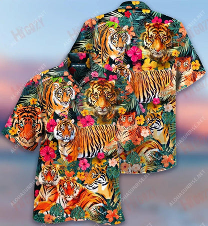 Bí i do Thíogair Jungle Ní Tíogair Zú Léine Unisex Haváís Laethanta Saoire Muinchille Gearr Léinte Grinn Haváí Léinte Greannmhar Haváís, Bronntanas Léine Haváís, Bronntanas Nollag