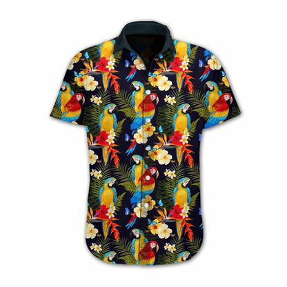 Parrot Flower The Beauty Of Nature Design Hawaiian Shirt, Hawaiian Shirt Gift, Christmas Gift