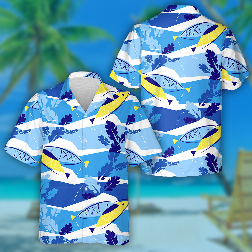 Cúlra na dTonnta Gorma Agus Bána le Léine Haváis Éisc Agus Feamainn, Bronntanas Léine Haváíais, Bronntanas Nollag