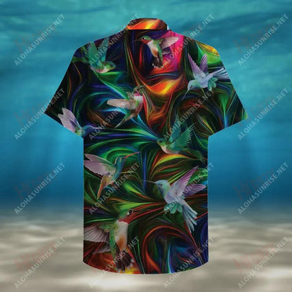 Amazing Hummingbird Unisex Short Sleeve Shirt Summer Hawaiian T Shirts Vintage Hawaiian Shirts Hawaiian Shirts For Men, Hawaiian Shirt Christmas Gift