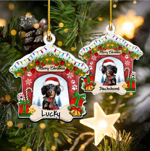 Personalized Funny Dachshund In Stock Acrylic Ornament For Christmas Gift Dog Lovers,Christmas Gift,Christmas Decoration