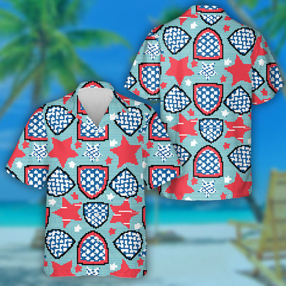 Patrún Stiallacha Agus Réaltaí ar Sciathanna Bróidnéireachta Agus Réaltaí Léine Haváís, Bronntanas Léine Haváíais, Bronntanas Nollag