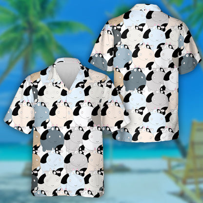 Bó Gleoite Gorm Liath Pastail Cúlra Cartúin Léine Haváís, Bronntanas Léine Haváíais, Bronntanas Nollag