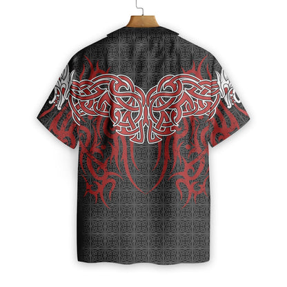 Ealaín Tatú Dragon I nDearadh Dubh Dorcha Léine Haváís, Bronntanas Léine Haváíais, Bronntanas Nollag