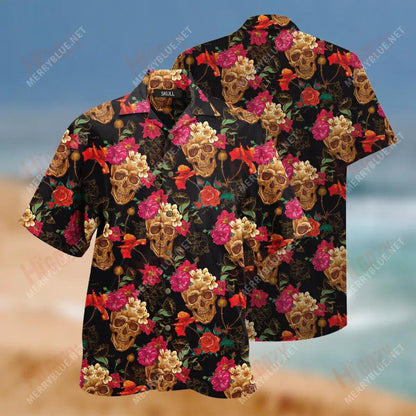 Cloigeann Siúcra Iontach Unisex Léine Haváís Aigéan Muinchille Gearr Léinte Seanré Haváíais Patrún Léine Haváís, Bronntanas Nollag