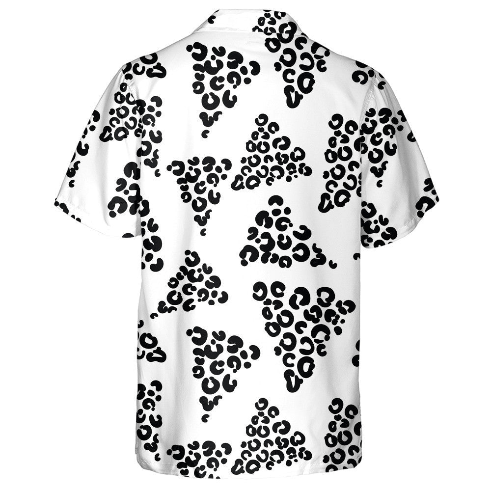 Liopard Fiáin na hAfraice Le Triantáin Léine Haváís Dubh Agus Bán, Bronntanas Léine Haváíais, Bronntanas Nollag