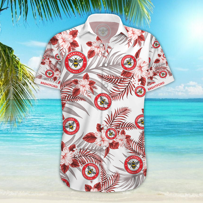 Brentford Football Club Hawaiian Shirt,Hawaiian Shirt Gift, Christmas Gift